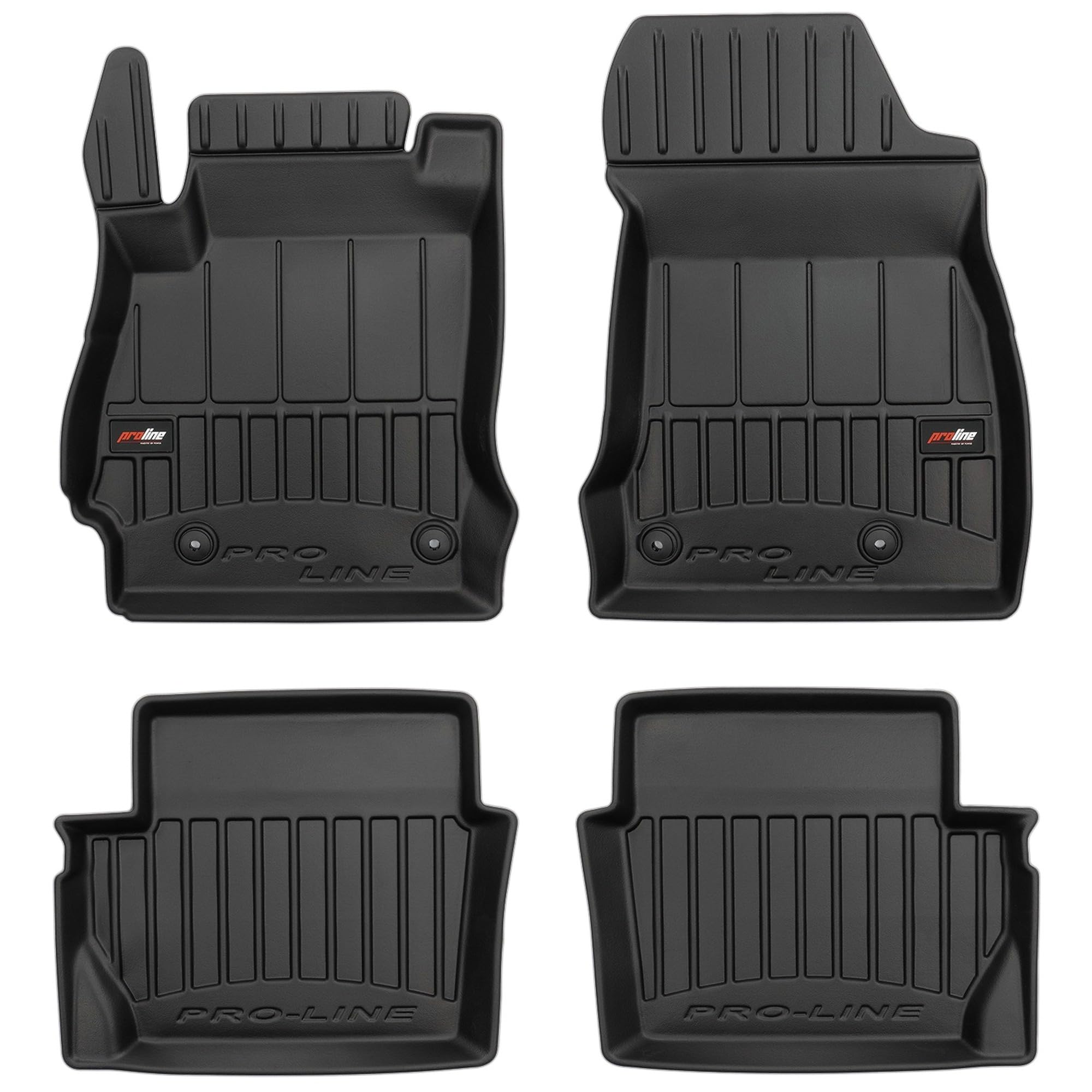 Tappetini in gomma su misura Mazda 2 II (2007-2015) - Kit 4 pezzi