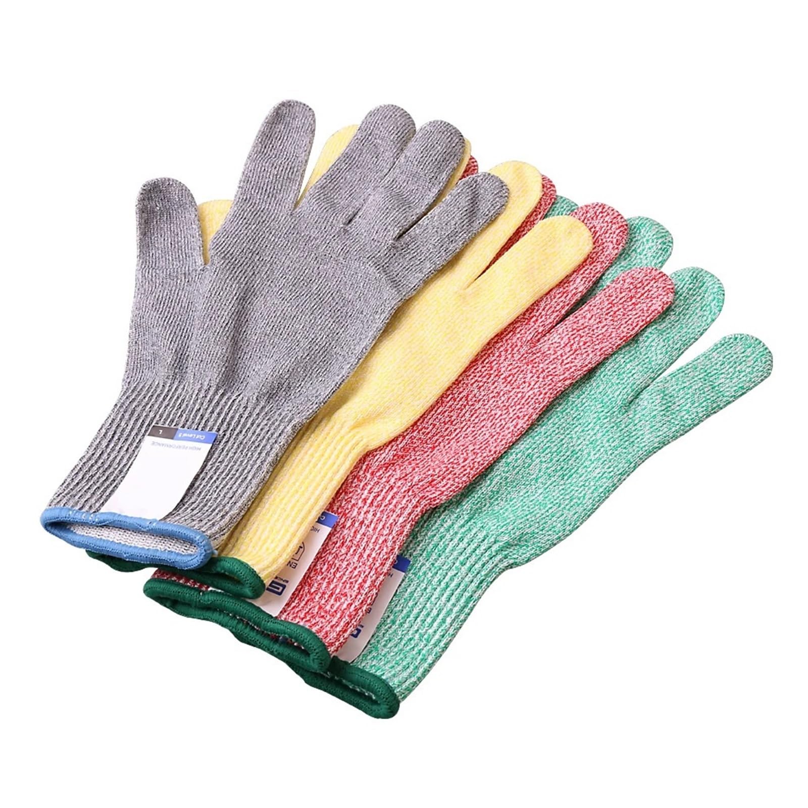 Gants De Coupe Gants Anti-Coupure De Pêche Antidérapants HPPE, Niveau 5, Gants De Sécurité for Le Travail, Résistants Aux Coupures, for Cuisine Et Jardin Confortablement Adapté(4 Pairs,S)