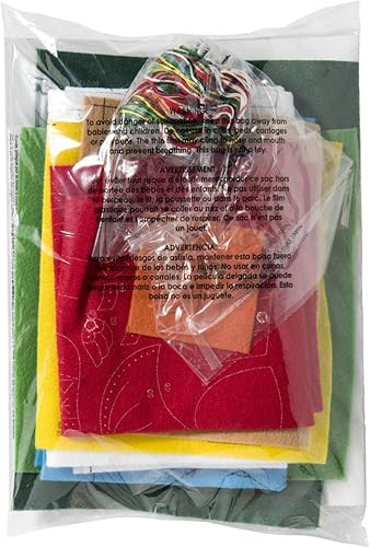 Miniatura 2 de Bucilla Nordic Snowman - Kit de medias de fieltro de 18 pulgadas, azul, blanco, rojo