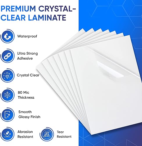 Miniatura 2 de Avarrix Australia - Hojas laminadas autoadhesivas para pegatinas, impermeables, protección para calcomanías de vinilo imprimibles, brillantes,