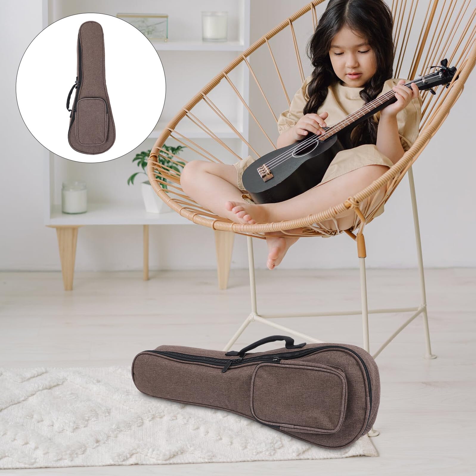 GALPADA Ukulelen Aufbewahrungstasche aus Nylon und Schwamm Langlebig und Formstabil für Ukulele Reisen und Tägliche Nutzung