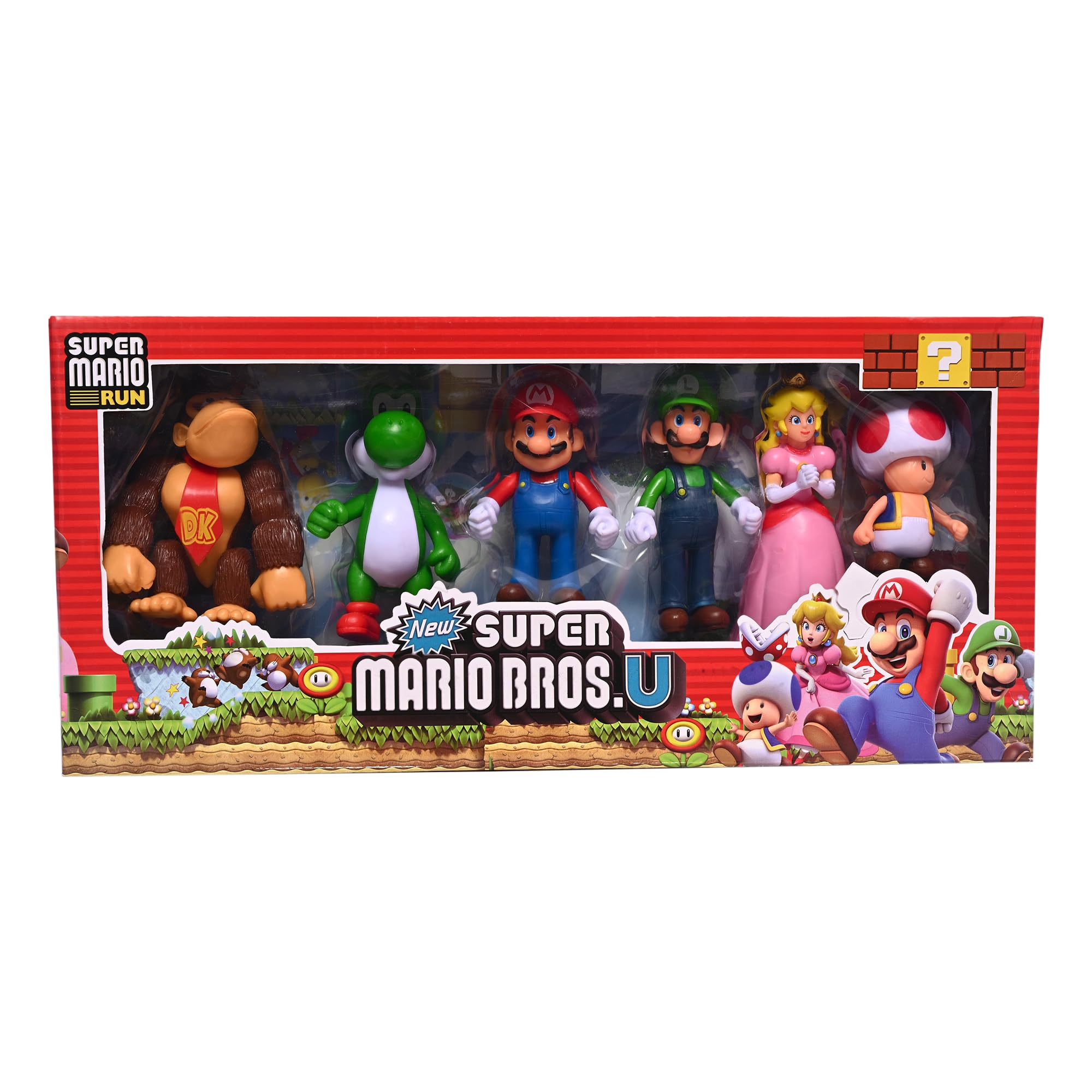スーパーマリオ6点セット(Super Mario 6 sets) Buy Toys Uncle Figure (Mario 6 Figure Set) Online at Low Prices in