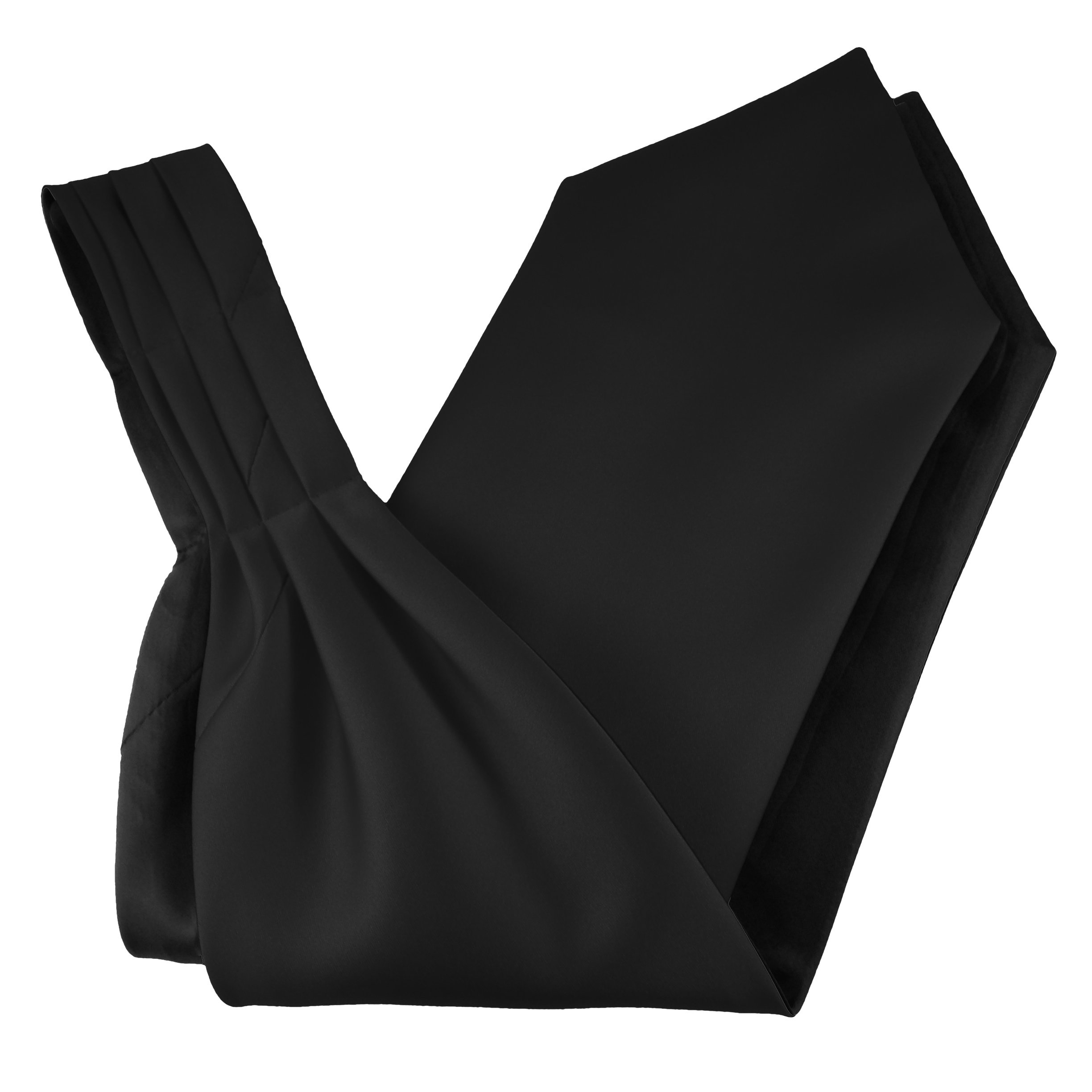 Great British Tie Club Men's Black Satin Ascot Cravats (Black)
