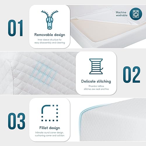 Miniatura 6 de PayLessHere - Colchón de espuma viscoelástica con gel, 6 pulgadas, tamaño queen, con certificación CertiPUR-US, sin fibra de vidrio, cama en una