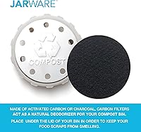 Vista 4 de Jarware Tapa de tarro de masón, tapa de compost de acero inoxidable para tarros Mason de boca ancha, con 4 filtros de carbón