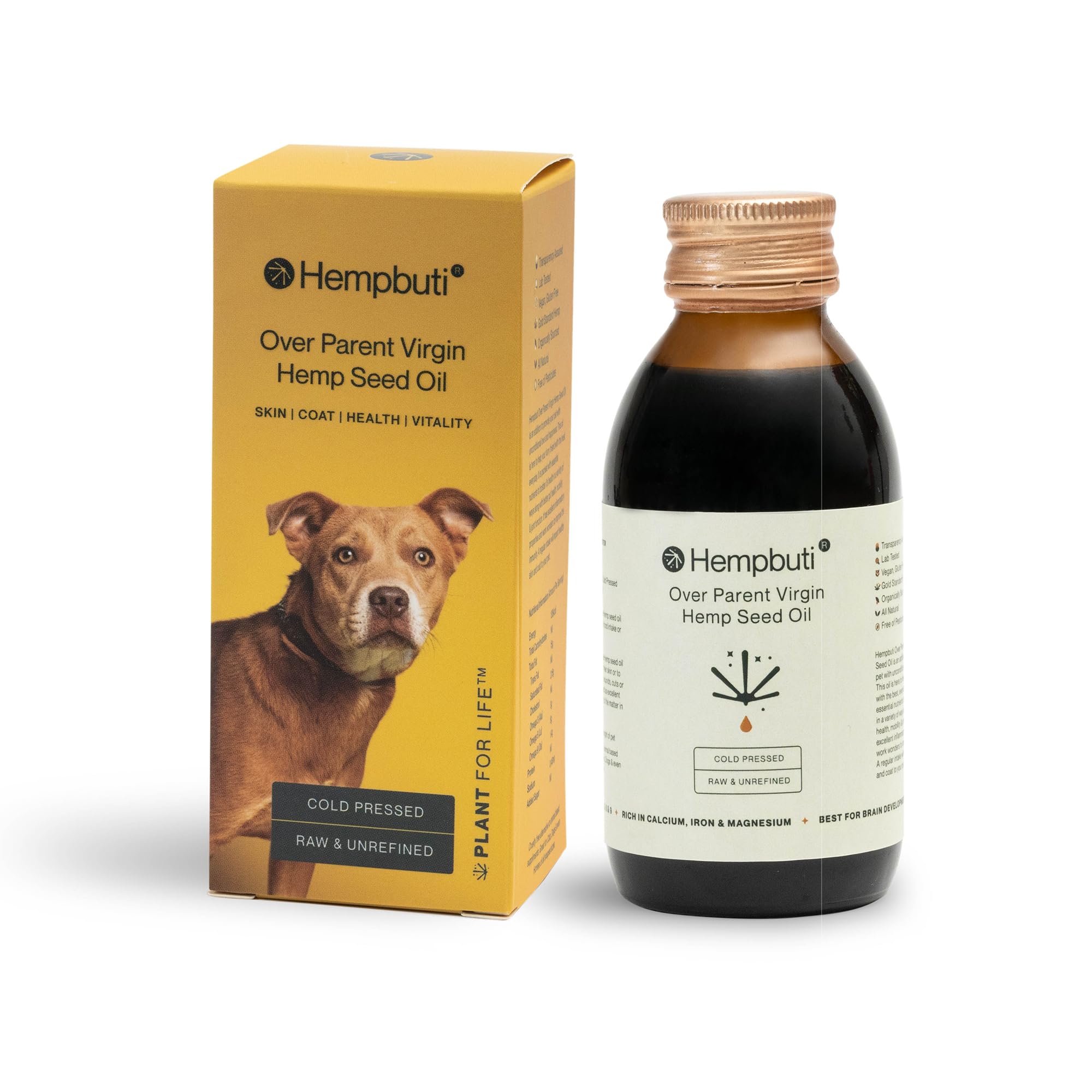 Hempbuti Natural Hemp Seed Oil for Dogs & Cats 125 Ml | Pets Joints and Bone Support Stress Calming Massage Oil | Rich in Omega-3-6 Dog Supplement | Cold Pressed Hemp Oil for Dogs Pain Anxiety Relief (B0CPZFW3NL) Amazon Price History, Amazon Price Tracker