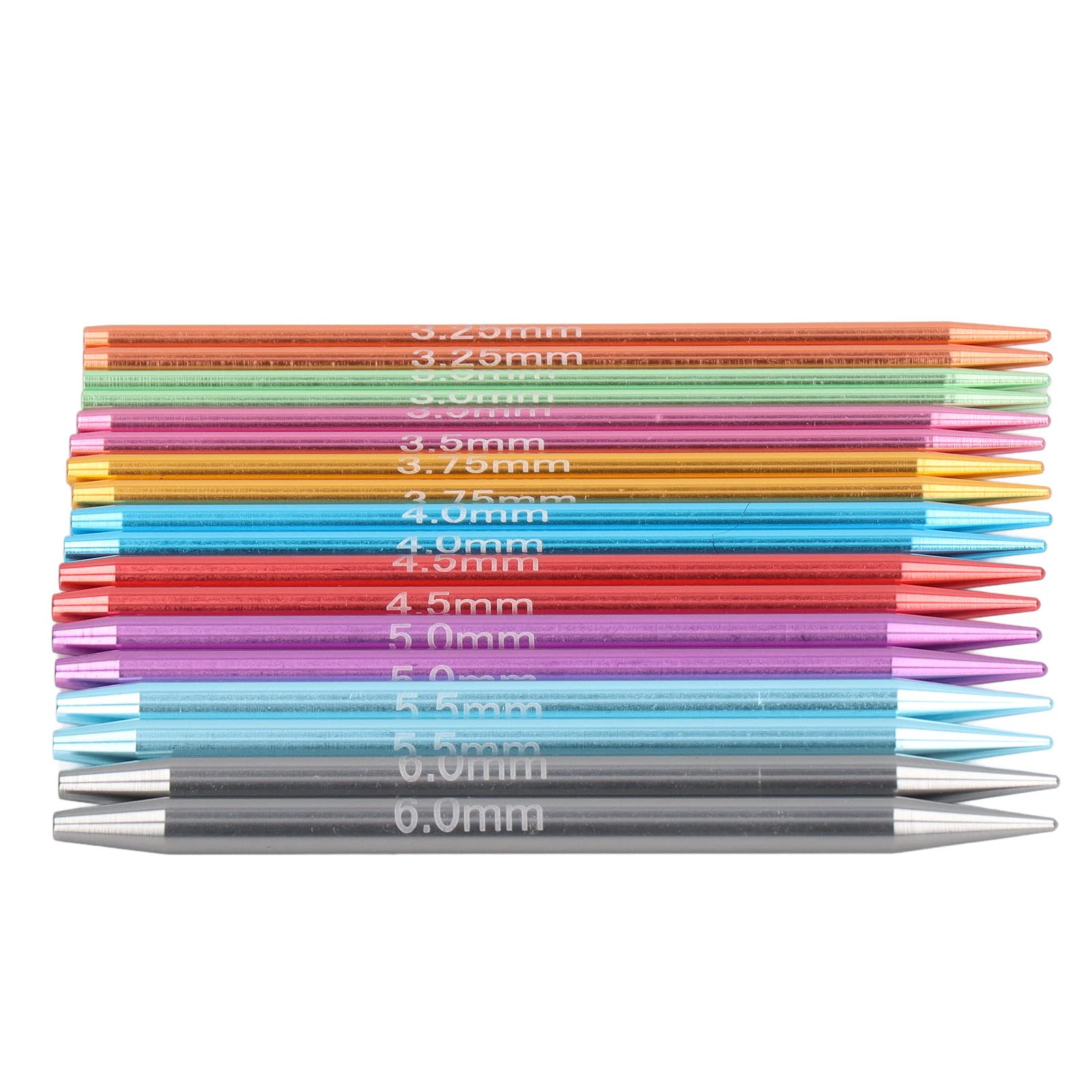 Set de agujas de tejer circulares, set de 9 tamaños de agujas circulares de aluminio con diseño ergonómico, agujas de tejer intercambiables para mantas, suéteres, bufandas y