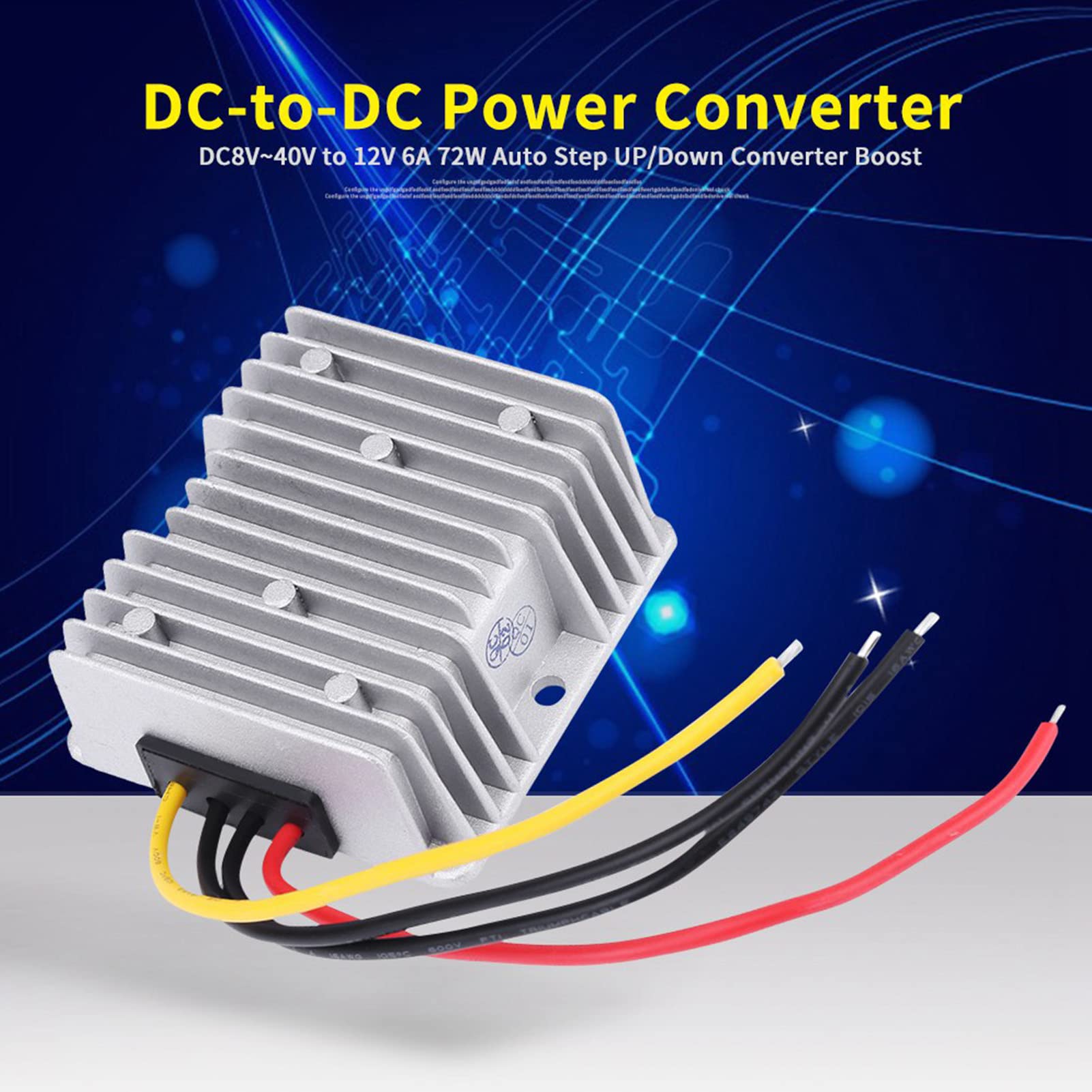 Trasformatore di tensione 6 V a 12 V, DC8 V ~ 40 V fino a 12 V 6 A 72 W Auto Step UP/Down Converter Up, regolatore di tensione Transformer Boost modulo regolatore di tensione modulo per