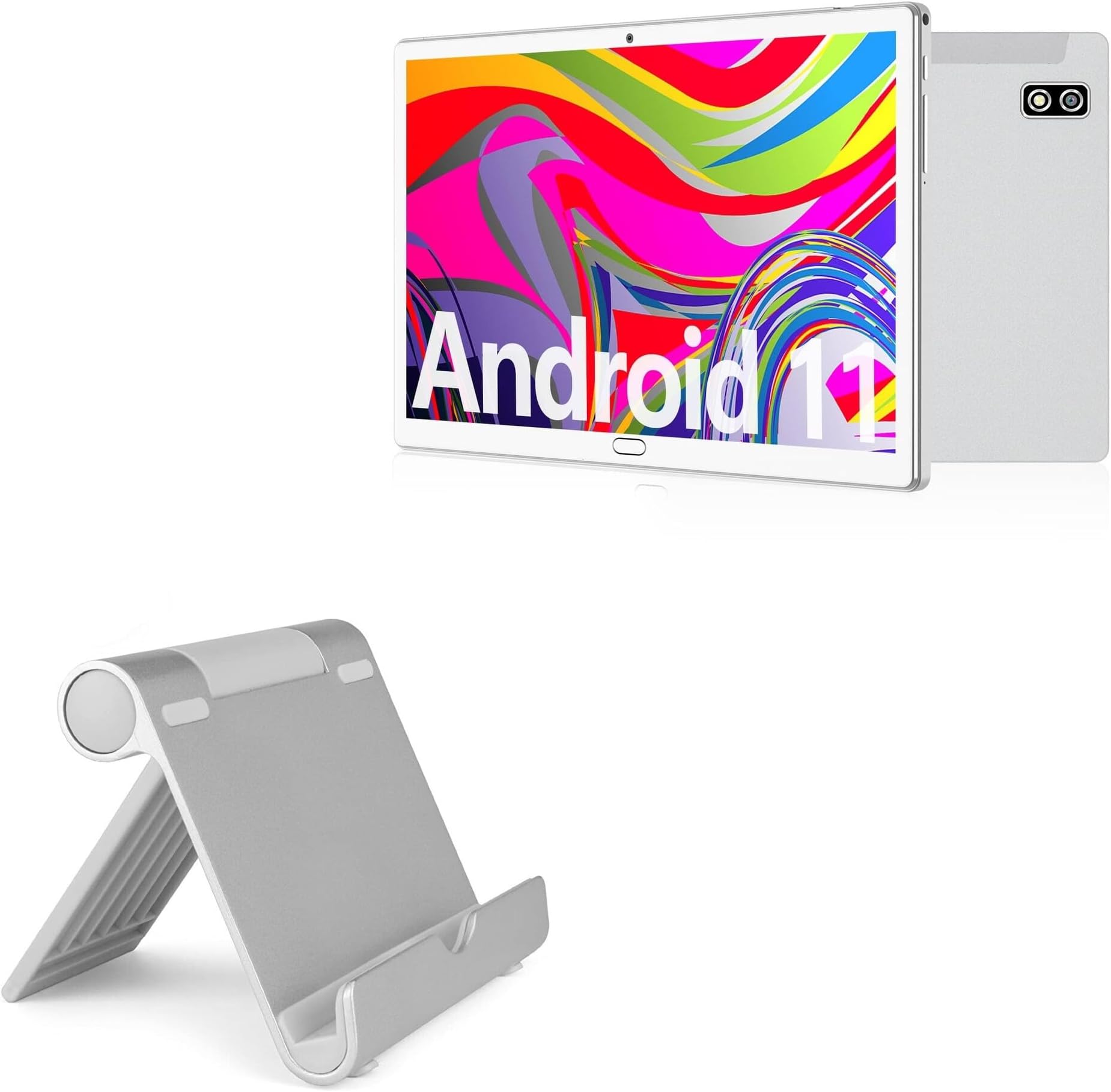 BoxWave Stand and Mount Compatible with TOOTON Android 11 Tablet TT-10 (10.1 in) - VersaView Aluminum Stand, Portable, Multi Angle Viewing Sturdy