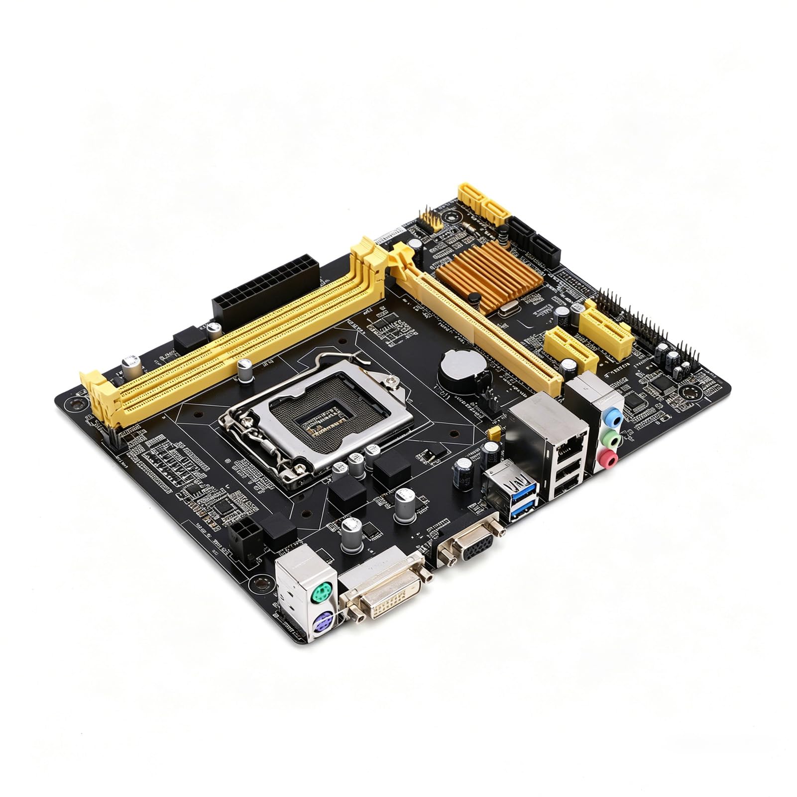 Płyta Główna do Komputera Stacjonarnego, Płyta Systemowa LGA 1150 H81 DDR3 16 GB, łatwa Instalacja, Zasilanie 3-fazowe, 24-pinowe, Plus 4-pinowe, Zasilanie Procesora dla Pr
