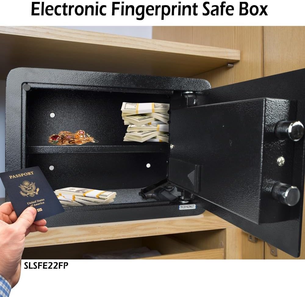 SereneLife Safes And Lock Boxes - Digital Safe Box, Home Safe Box Combination Safe Box Steel Alloy Drop Safe - Includes Keys (SLSFE22FP) : Sports & Outdoors