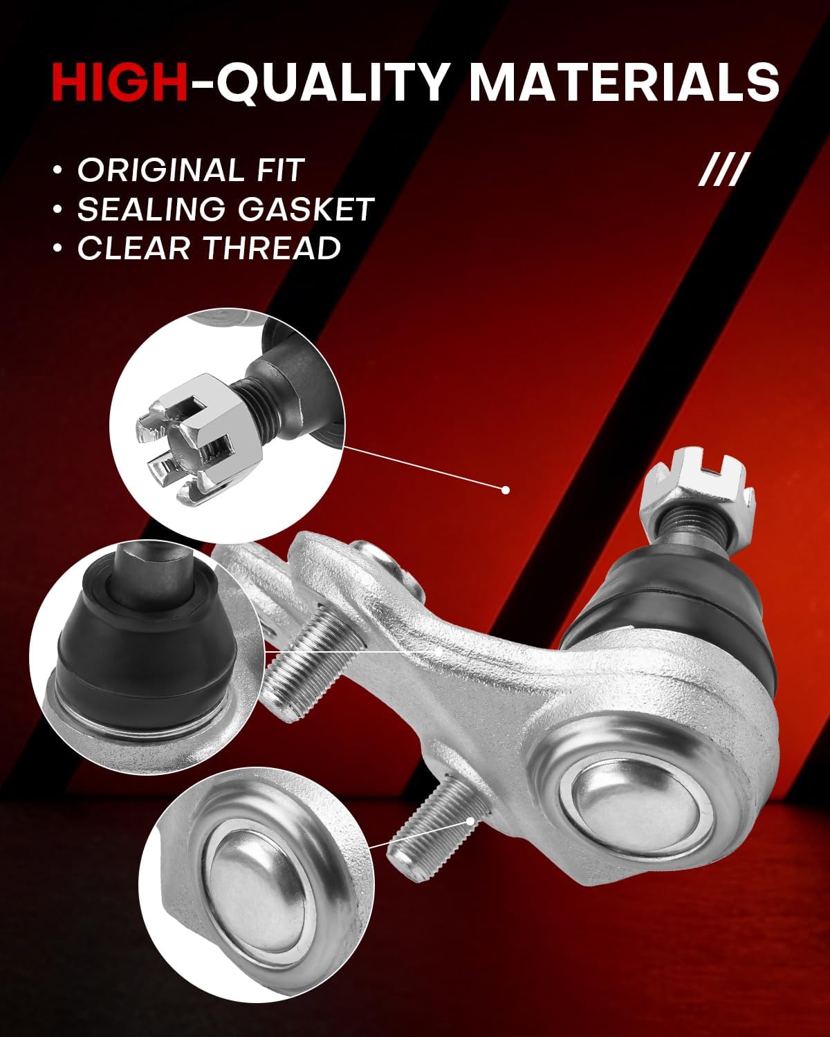 TOVASTY 2PCS Front Lower Ball Joint Compatible with Toyota Highlander 2008-2020, Sienna 2011-2020, Venza 2009-2016 & Lexus RX350 2010-2022, RX350L 2018-2022,Replacement K500187,K500188