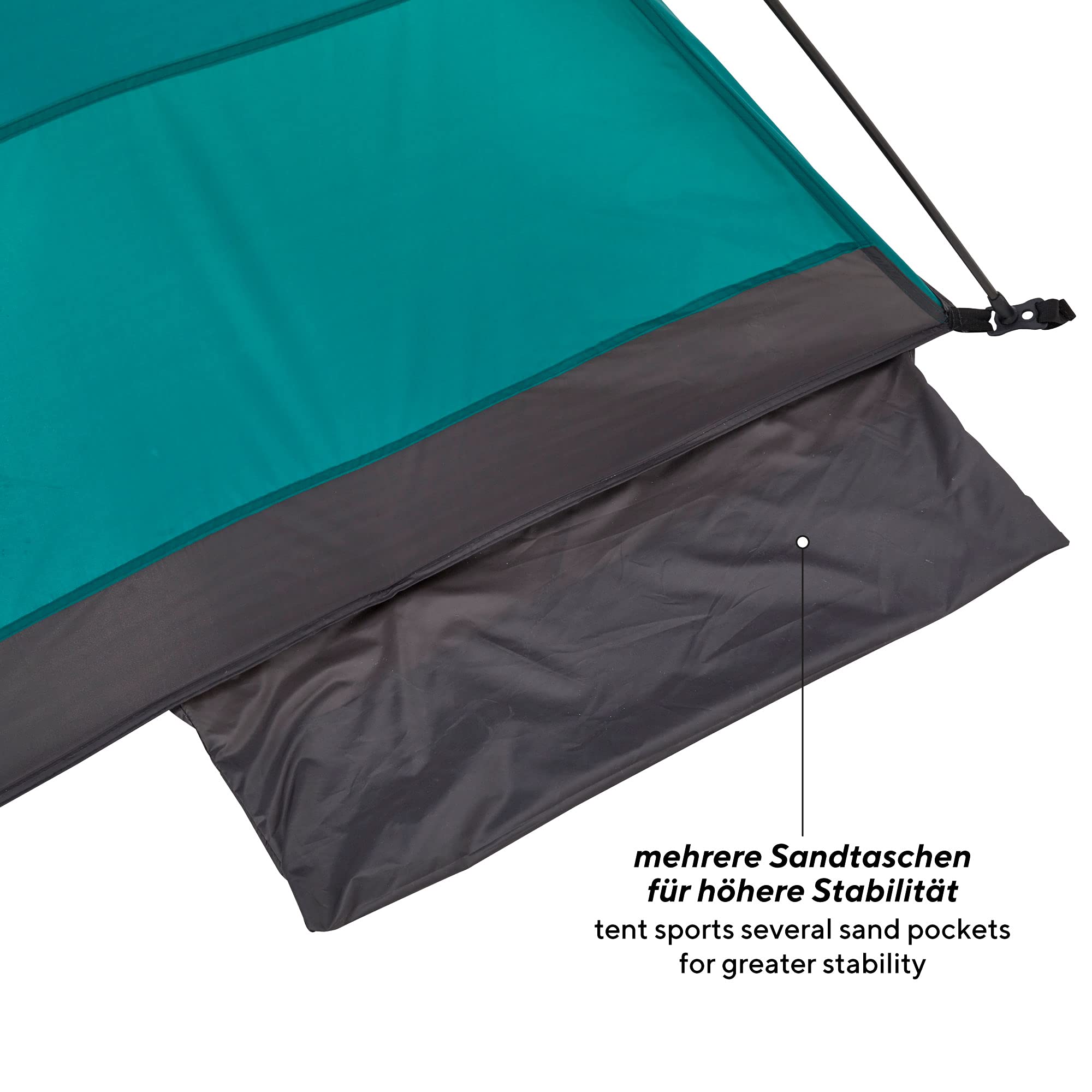 Uquip Tente de Plage XL Buzzy I Protection UV 50+ I Protège du Soleil, du Vent et de la Pluie I Idéale pour Toute la Famille