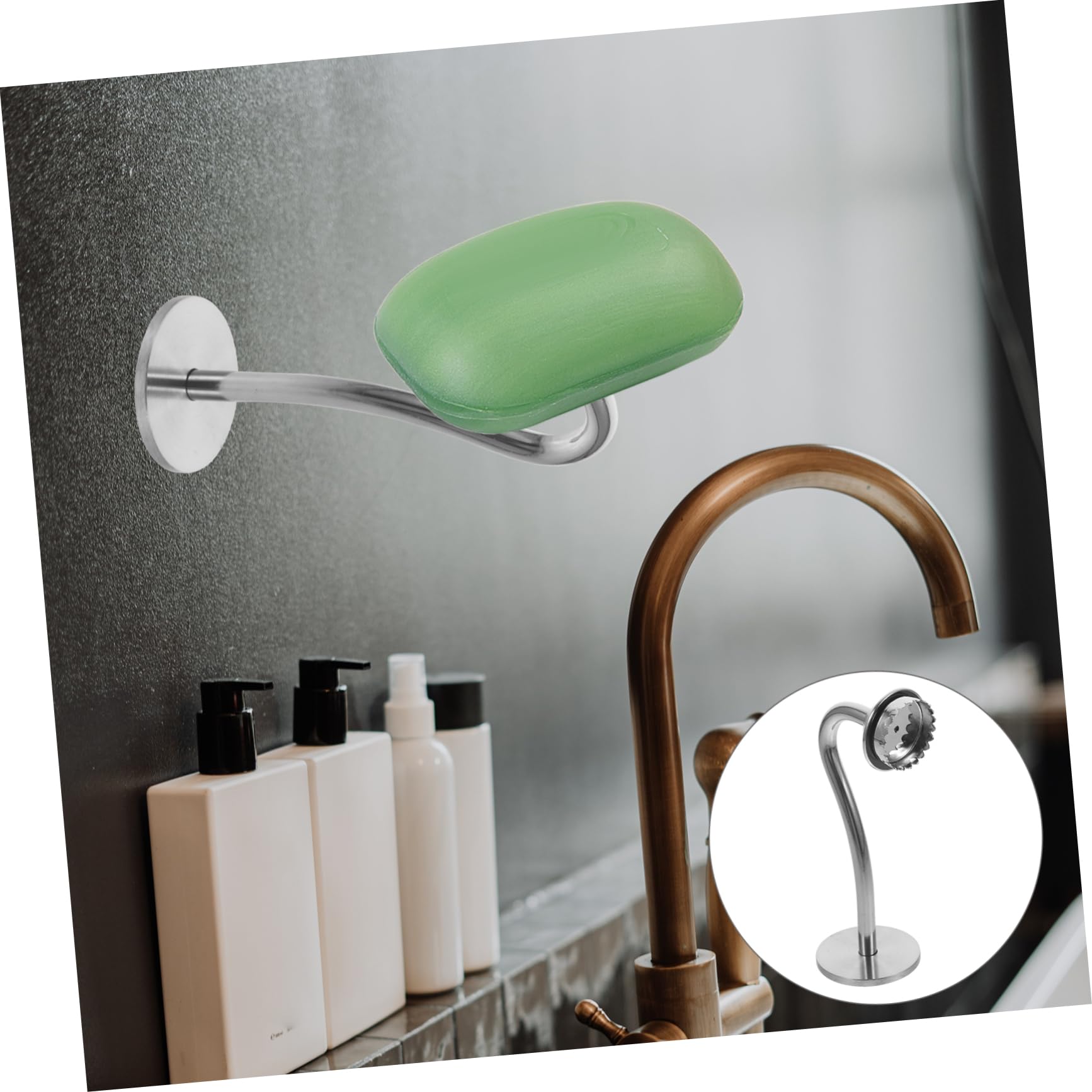Amosfun 3-teiliger Seifenhalter für Die Im Badezimmer Zur Wandmontage Magnetischer Seifenhalter Selbstentleerend für Den Einsatz