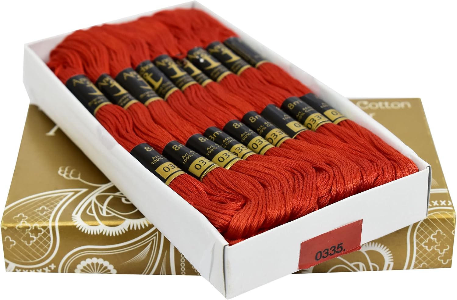 Anchor Threads Cross Stitch Stranded Cotton Dark Orange Hand Embroidery,25 Skein