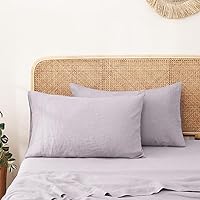 Vista 44 de S VICTORY SYMBOL Fundas de almohada de lino 100% orgánico, 1 par de fundas de almohada de lino natural francés de 20 x 30 pulgadas, color verde