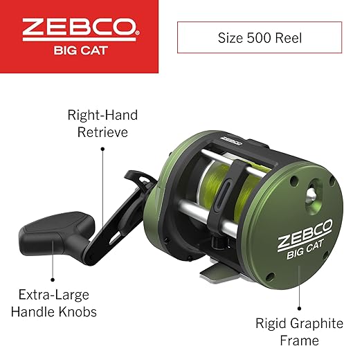 Miniatura 3 de Zebco Combo de carrete convencional y caña de pescar Big Cat