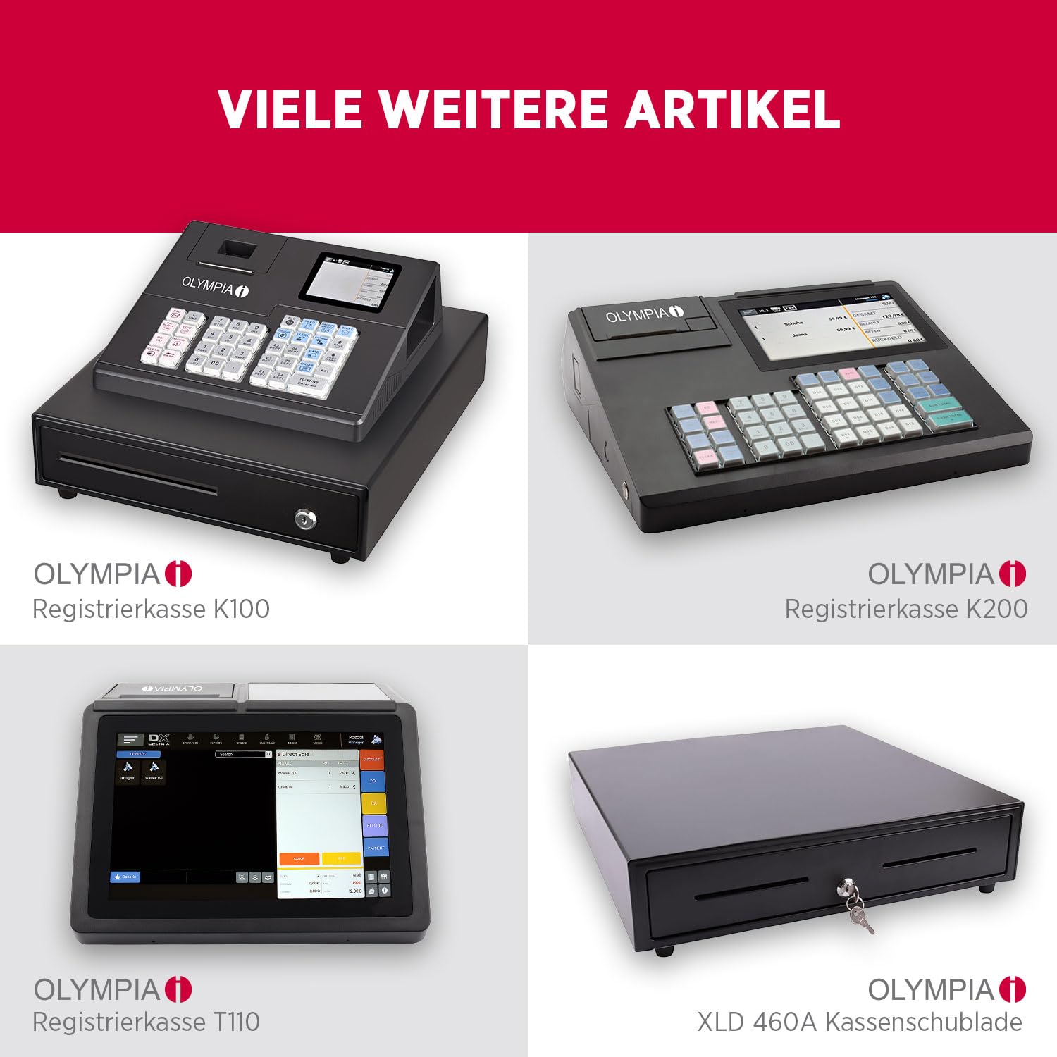 Olympia MD 335C Kassenschublade mit 4 Fächern für Banknoten und 8 für Münzen - Kassenlade mit RJ-12 12-24 Volt Anschluss unversell. Registrierkasse Solide Kassenschublade von 36,8 x 33,5 x 9,4 cm