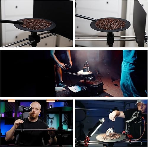 Miniatura 4 de DF DIGITALFOTO V360 Degree Camera Spinner, tocadiscos de fotografía profesional para YouTube, Vlog, desembalaje, comerciales, video, rollo B,