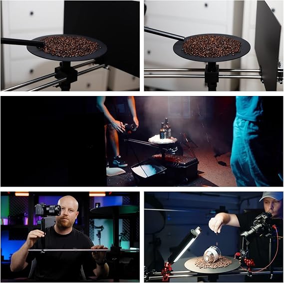 DF DIGITALFOTO V360 Degree Camera Spinner,Professional Photography Turntable Photo Booth for YouTube Vlog Unboxing Commercials Video B-Roll Footage Food Jewelry Slow Motion Bullet-time