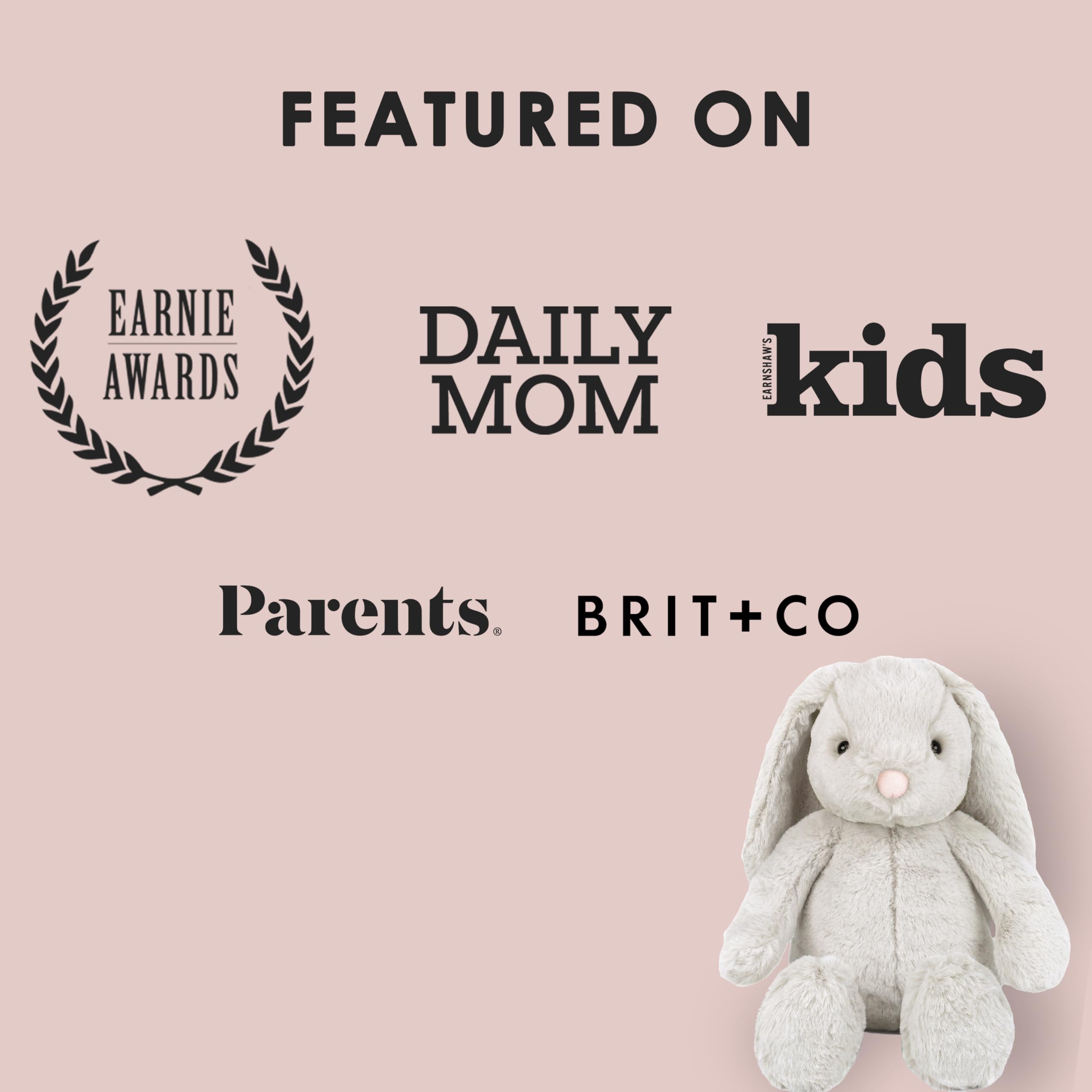 MON AMI Sterling Bunny 13-Inch Stuffed Rabbit for Boys & Girls, Gray, 12 inches - Image 4
