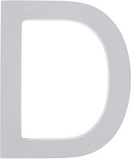 BestPysanky Arial Font White Painted MDF Wood Letter D (6 Inches)