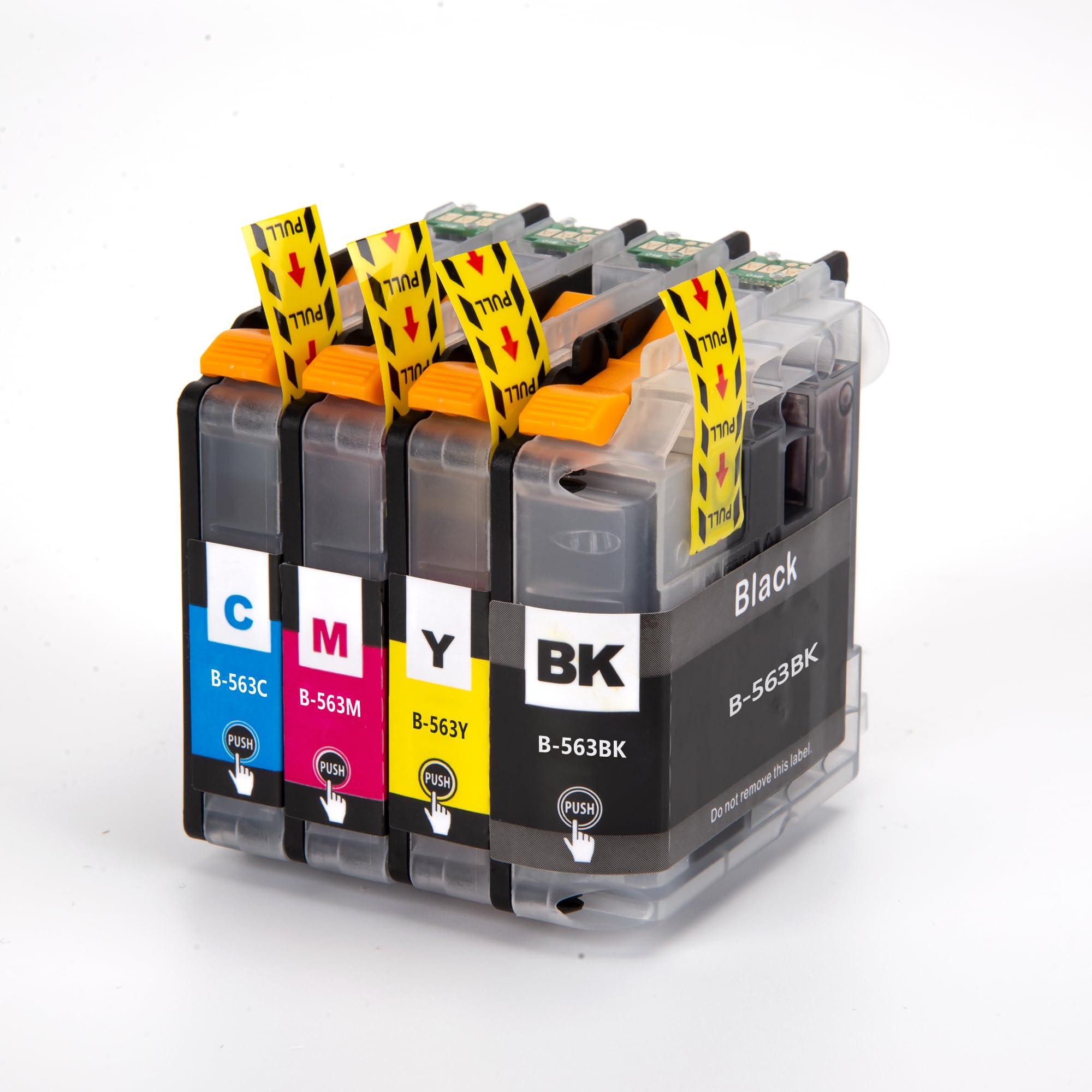 Nexnova® Ink Cartridge LC563 Compatible with Brother ink Set 4-Pack Black Cyan Magenta Yellow for Brother MFC-J2310/J2510/J3520/J3720