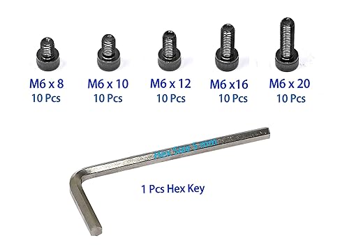 Miniatura 499 de iexcell 720 piezas de acero de aleación M4 x 6/8/10/12/16/20/25/30/35/40/45/50 de grado 12.9, tornillos de cabeza hexagonal, tornillos, arandelas