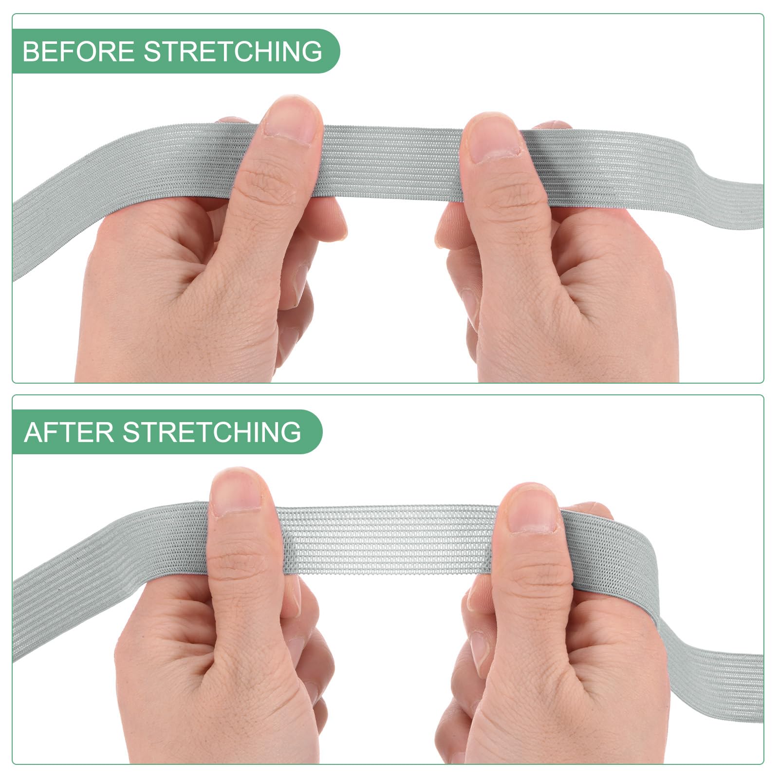 M METERXITY Elastic Bands for Sewing 0.8 Inch 11 Yards Roll of High Elasticity Knit Elastic Spool - Image 4