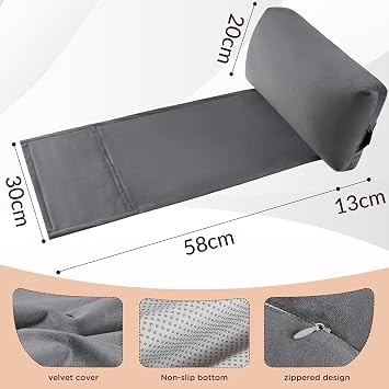 Head Recliner Pillow Adjustable Shredded Memory Foam Headrest Pillows for Recliner Chairs,Non-Slip Velvet Cushion for Pain Relief Neck Support Pillow for Travel Home Sofa Armchair with Zipper Cover