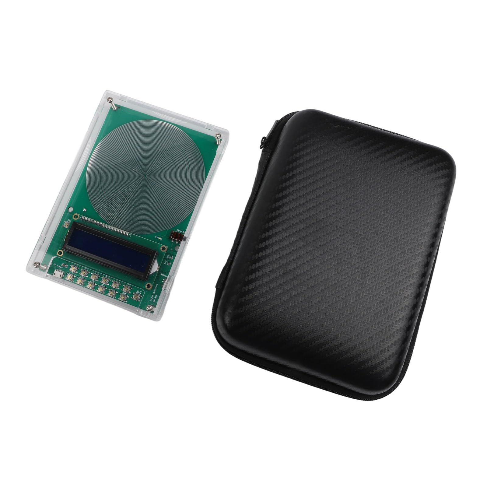 ZYWUOY Generador de forma de onda, dispositivo de señal de 0,01 Hz-30 kHz con ondas sinusoidales/cuadradas para resonancia Schumann, unidad alimentada por USB con funda