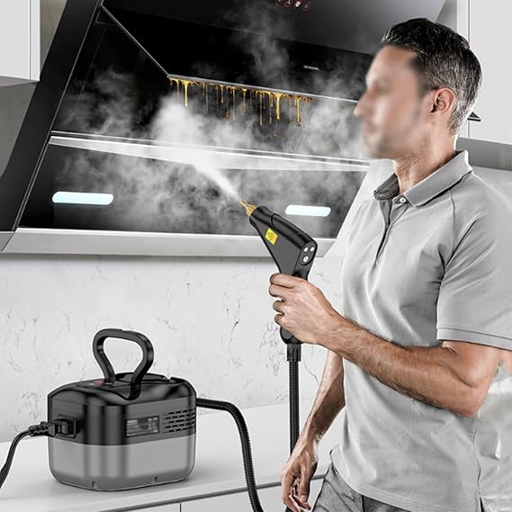 Handheld Steam Cleaner, Touch Screen 6 Levels Adjustable Deep Cleaning Steamer with Portable Handle 1200ml Water Tank