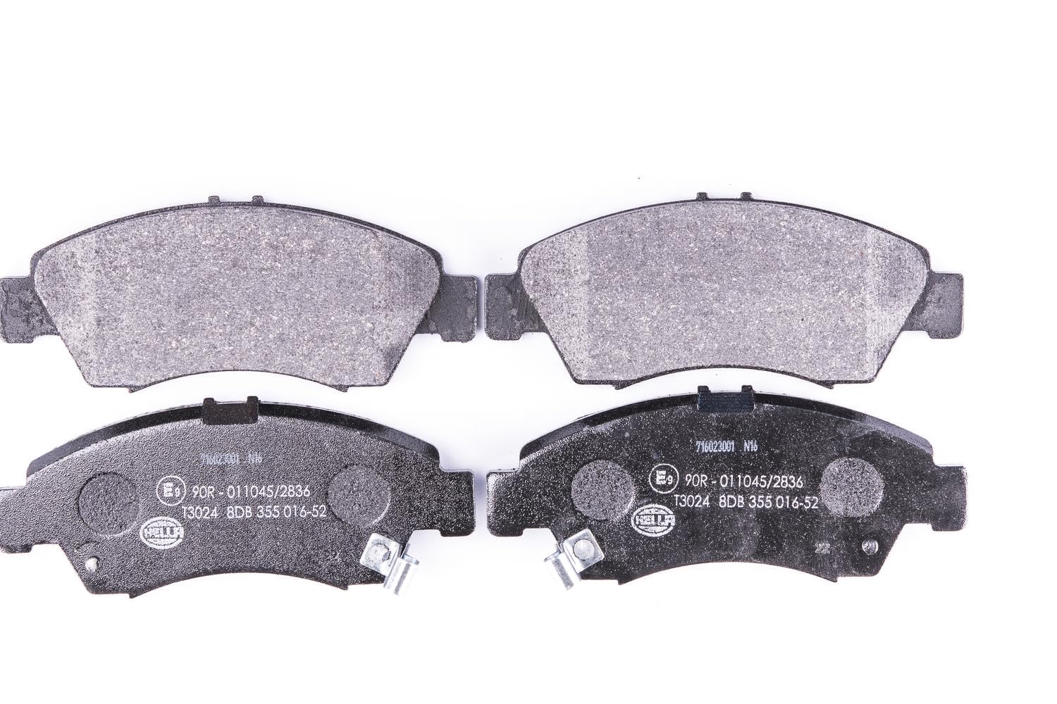 HELLA 8DB 355 016-521 Brake pad set - with acoustic wear warning - T3024 - for e.g. HONDA