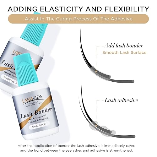 Miniatura 3 de LASHVIEW Adhesivo de pestañas para extensión de pestañas, sellador de pestañas, acelerador de pegamento, retención más larga, baja irritación, a