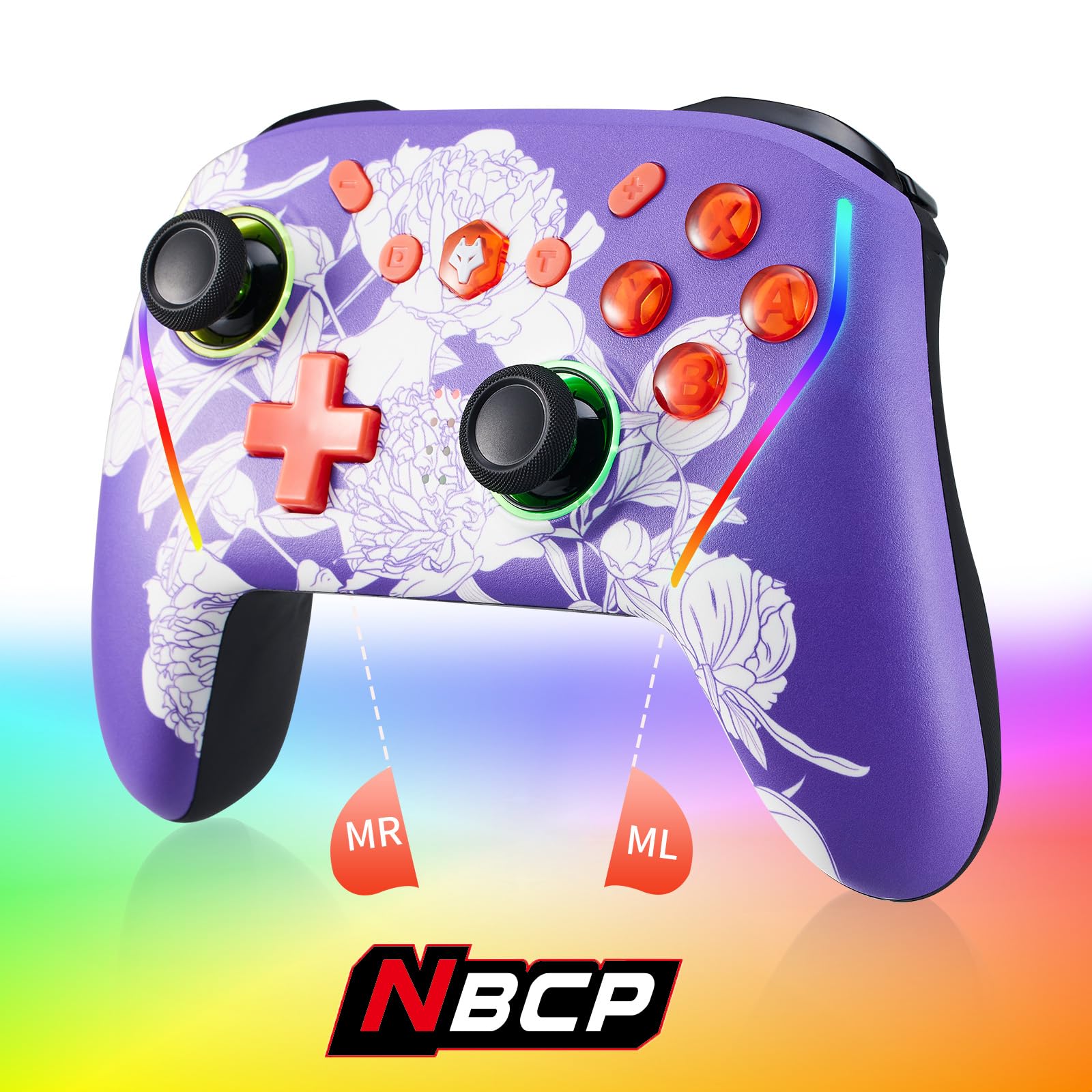 Amazon.co.jp: NBCP WOLF-V8L Switch/Switch2対応 コントローラー 背面 