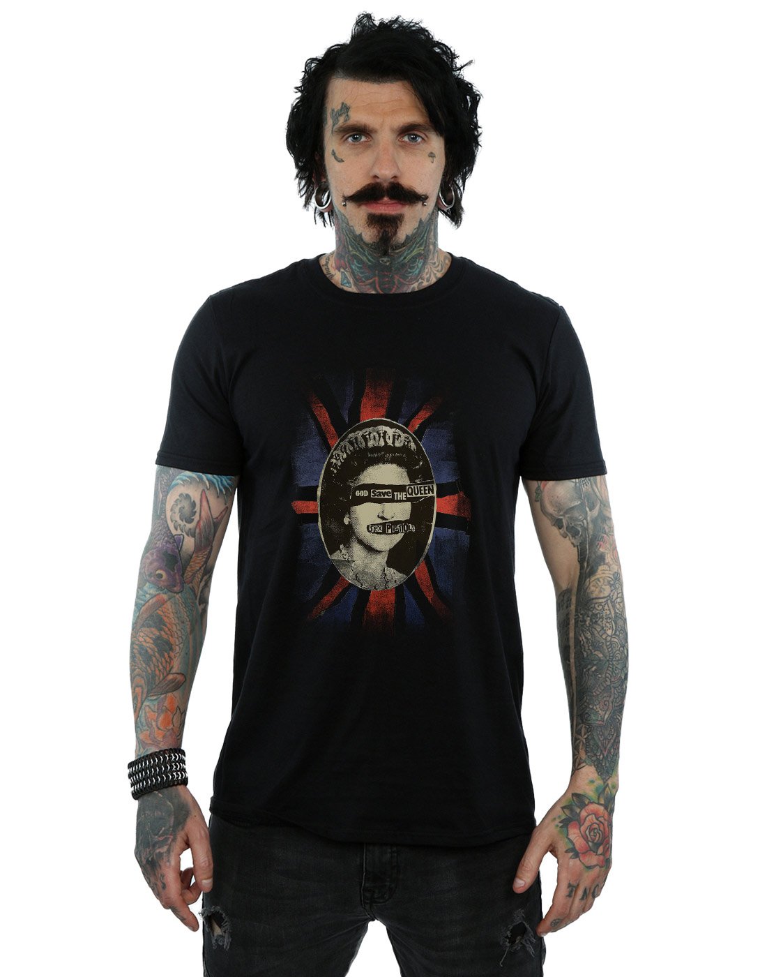 Absolute Cult Men's Black Sex Pistols God Save The Queen T-Shirt XX-Large