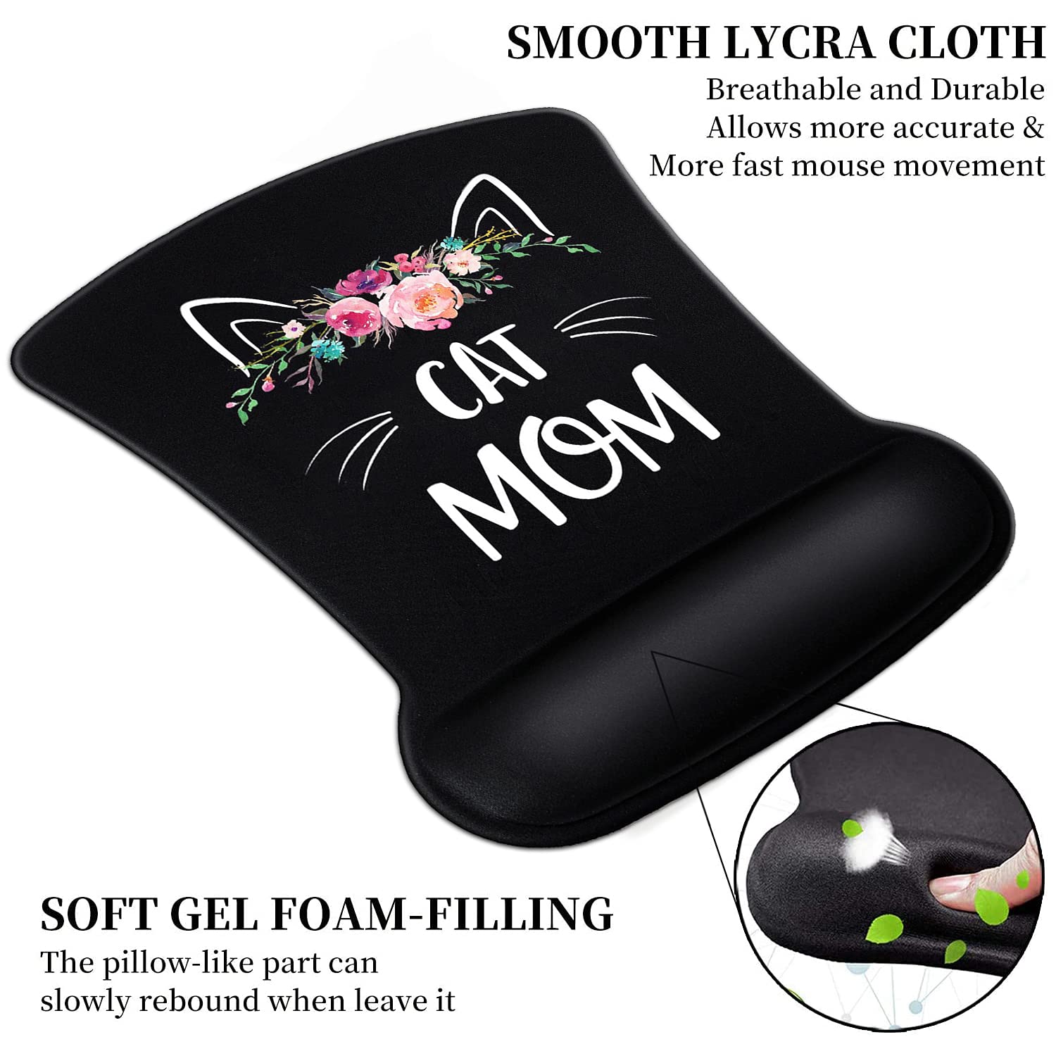 Keyboard Mouse Pad Set,Large Desk Pad Keyboard Wrist Rest Mouse Pad Wrist Support Coaster,Easy Typing Pain Relief Non-Slip Mousepad Wrist Support Mousepad Set Home Office,Sunflower - View #12
