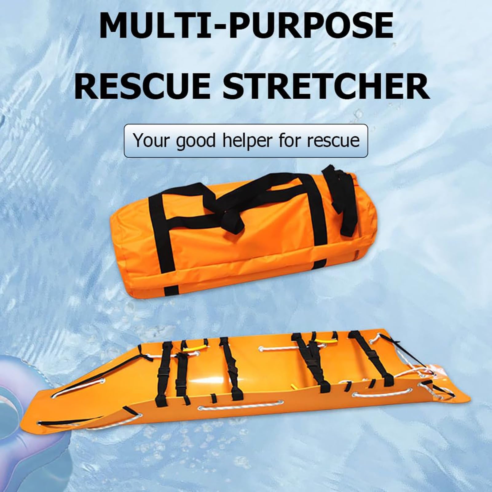 Camilla de Rescate portátil Vertical Multifuncional Gurney, Plegable, para evacuación médica de Emergencia y Operaciones de Rescate al Aire Libre.