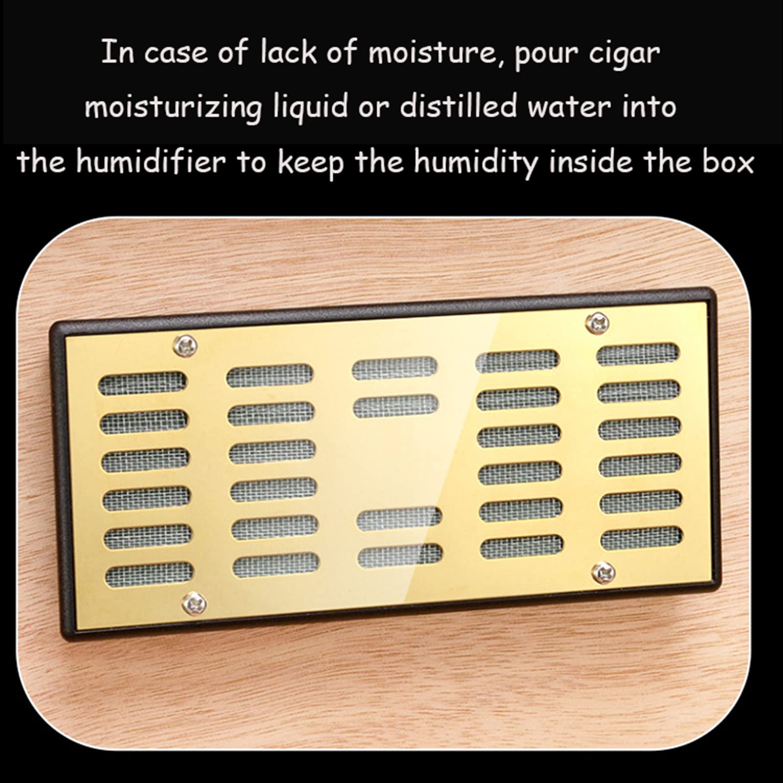 Humidor dwuwarstwowy Cedar Humidor o dużej pojemności mieści 120-150 cygar z nawilżaczem i higrometrem