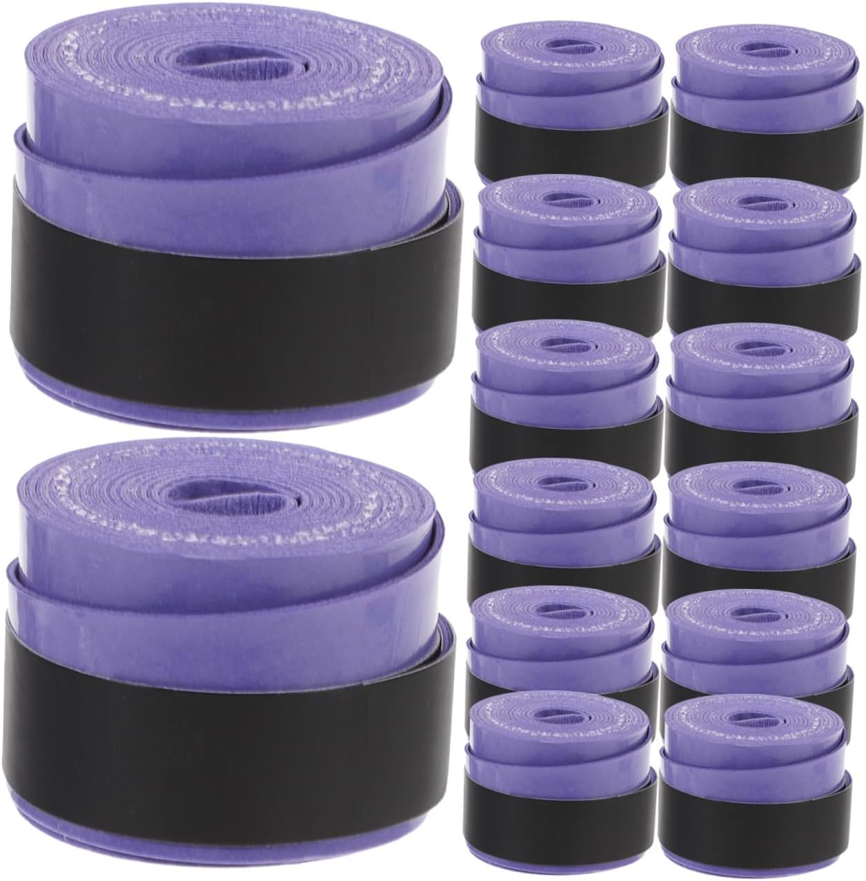 SUPVOX 60pcs Elastic Racket Grip Tapes Overgrips for Tennis Badminton Non-Slip Moisture Absorbent Replacement for Racket Grip