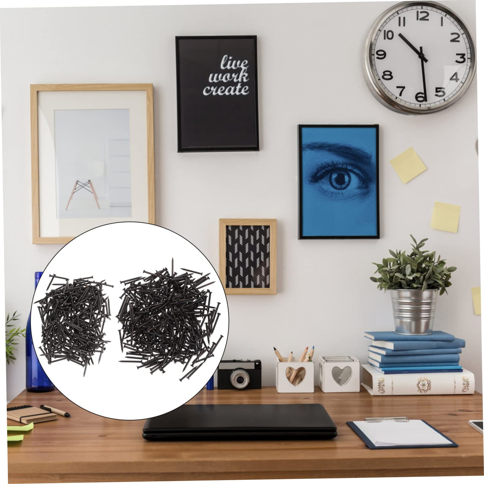 HOMOCONO Cement Wall Nails Stainless Steel Pointed Tip Assorted Size Kit Easy to Use