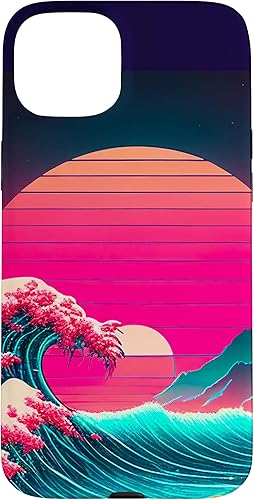 Miniatura 9 de Funda retro para iPhone 12 Mini vaporwave Synthwave Ocean Japanese 80s estilo vintage retro