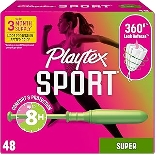 Playtex Sport Regular Tampons, Unscented, 36 ct. (2-Pack)