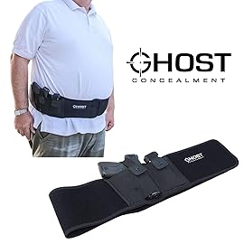 Belly Band Holster for Concealed Carry, Belly Gun Holster for Men Women, Waistband Holster, Airsoft Holster Fits Glock 19 17 42 43, Smith Wesson, Taurus, Ruger (M (40 and Under), Right)