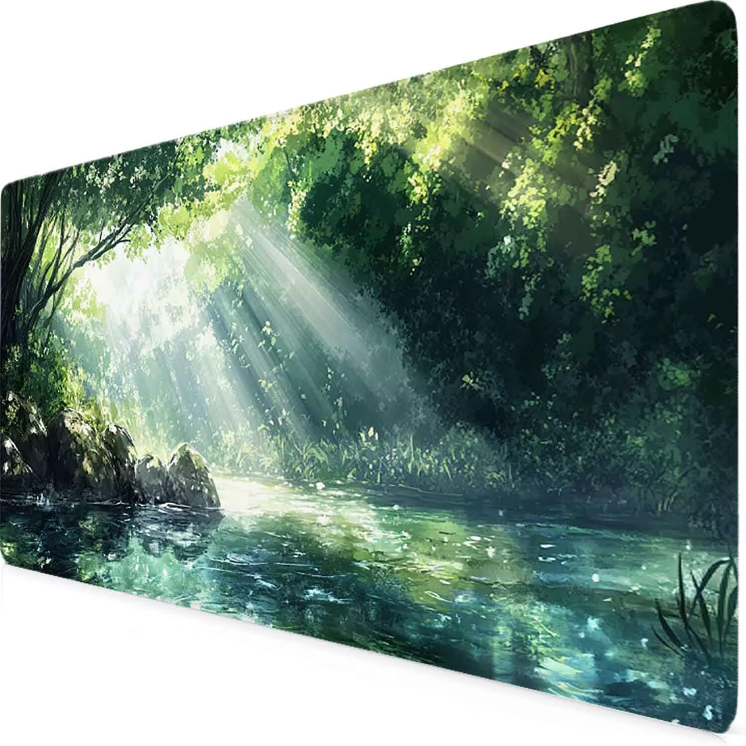 Tappetino Mouse XXL 1200x600mmVerde Tappetino Mouse Albero Mouse Pad Gaming con Bordi Cuciti, Mousepad XXL Impermeabile e Antiscivolo Sottomano Scrivania per Gaming Accessori Scrivania Ufficio i1113