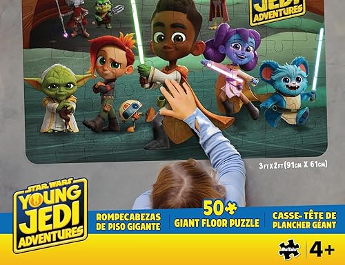 Miniatura 4 de Buffalo Games - Star Wars - Young Jedi Adventures - Rompecabezas de piso de 50 piezas perfecto para noches de juego - Piezas Jumbo - Tamaño acabado