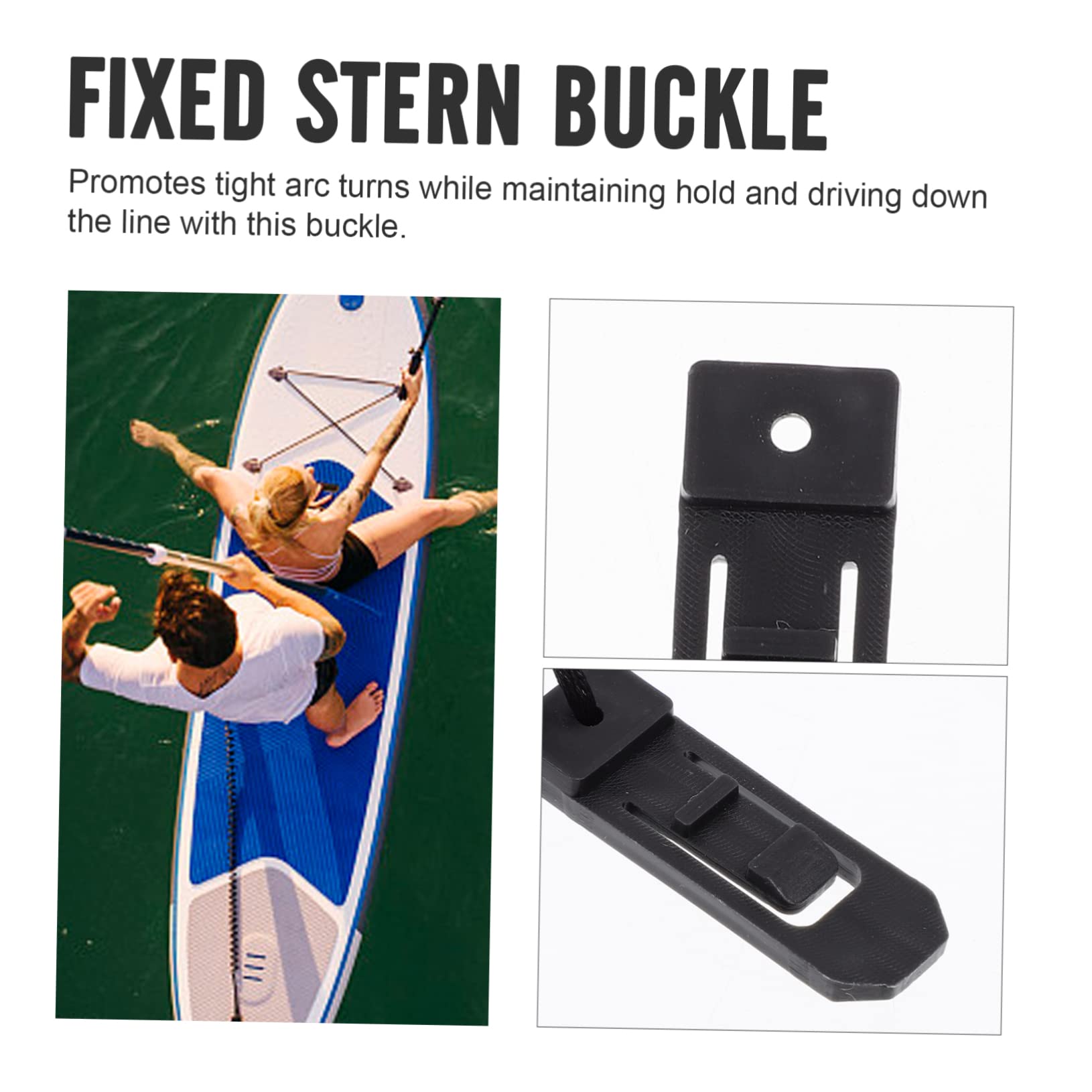 JOINPAYA 2sets Water Splitter Latch Fixed Stern Rudder Base Components Durable Boat Base Accessory for Surfboard Canoe Enhances Stability Tight Turns 4pcs*2