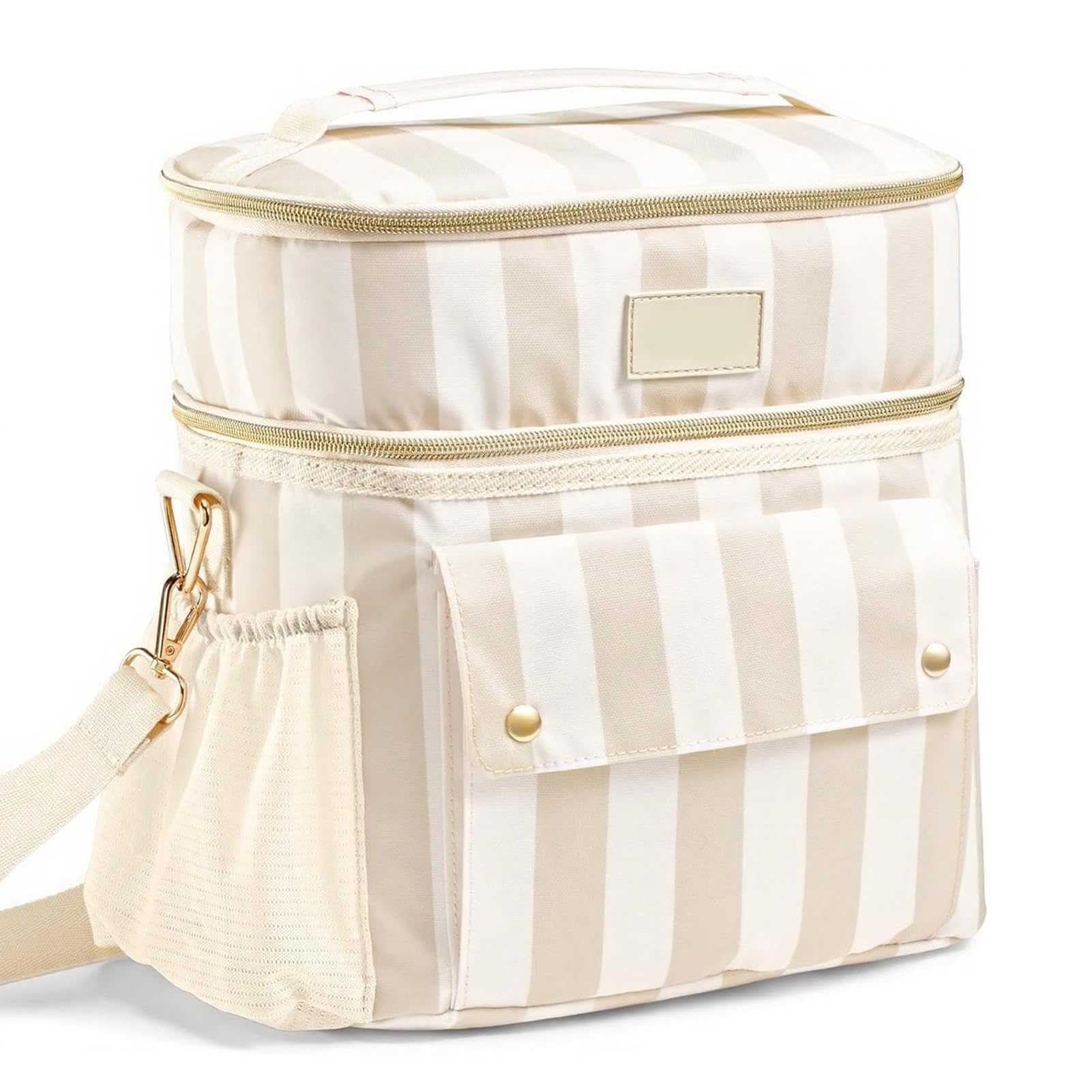 matumou Insulation Lunch, Leakproof Portable Cooler Tote, Large Capacity Lunch with Crossbody Strap, Portable Picnic Lunchbox