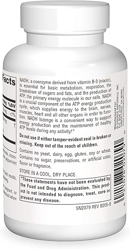Miniatura 2 de Source Naturals NADH 10 mg, aumenta la energía y el estado de alerta mental - 20 pastillas