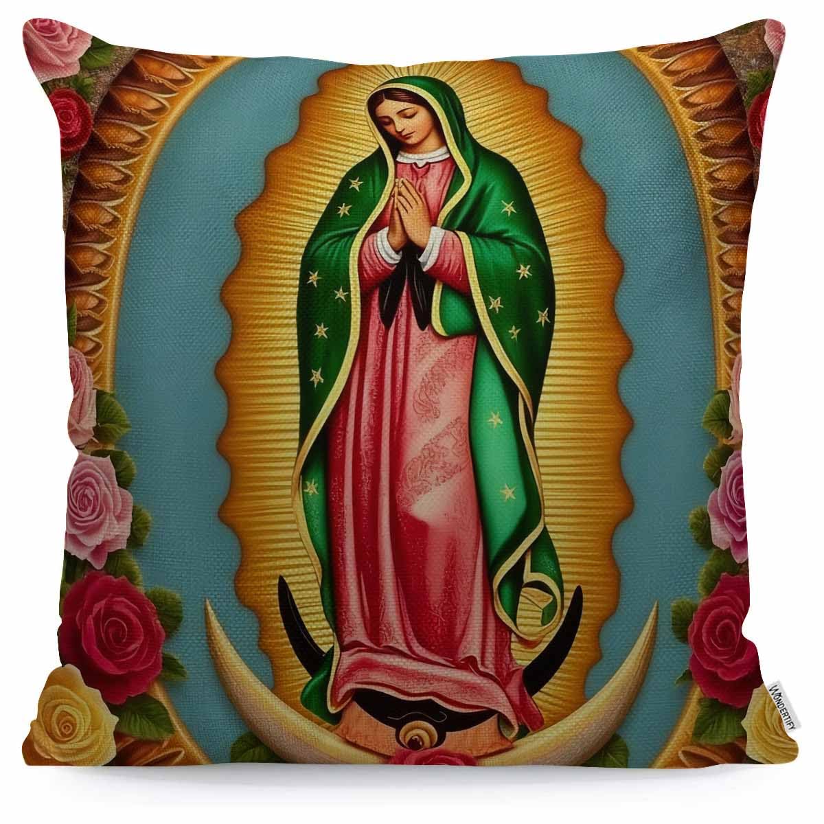 Our Lady of Guadalupe Pillow Cover - A Gift for Your Home
